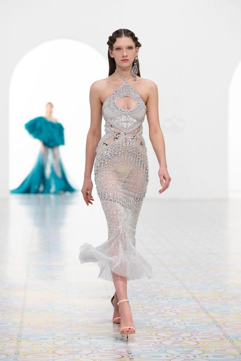 Georges Hobeika Spring 2022 Couture Fashion Show Fashion Show | The Impression George Hobeika, Runway Magazine, Collection Couture, Night Dresses, Georges Hobeika, Couture Week, Spring Summer 2022, Summer 2022, Couture Collection