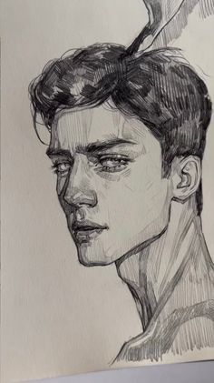 How To Draw Males Face, Drawing A Male Face, Human Face Reference Drawing, Drawing Ideas Human Face, Boy Side Profile Drawing, Male Faces Drawings, Semi Realism Male, Male Sketch Face, Guy Side Profile Drawing