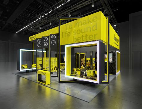 JABRA CES Concept on Behance Modular Exhibition, Exhibit Ideas, Fair Display, Trade Show Booth Design, Retail Inspiration, 2014 Summer, Exhibition Stall, Exhibit Design, Exhibition Stands