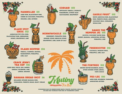 Tiki Drink, Hibiscus Syrup, Smoothie Menu, Tiki Style, Aged Rum, Ginger Syrup, Pineapple Rum, Lime Peel, Tiki Drinks