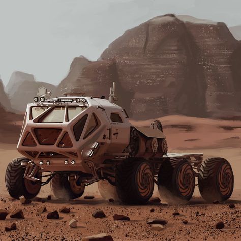 Mars Station, Concept Vehicles Sci Fi, Space Tourism, Star Wars Spaceships, Mars Rover, Science Fiction Illustration, Art Study, Spaceship Design, 3d Modelle