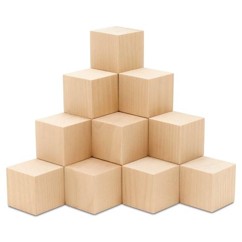 PRICES MAY VARY. CLEAN AND BEAUTIFUL CUBES - When you're looking for wood cubes for crafts you're planning - quality just plain matters. Our 2-1/4-inch plain wooden blocks are made of true-blue birch hardwood - with a clean and beautiful grain. PERFECT FOR PAINTING - For the passionate DIYer, these wooden craft cubes are just a few minutes away from becoming custom photo block ornaments, homemade sensory blocks, or a riser for furniture. WOODEN LETTER BLOCKS, HANDMADE BY YOU! - Planning a shower Wood Blocks Crafts, Wooden Cube Crafts, Homemade Sensory, Block Ornaments, Picture Cube, Sensory Blocks, Wooden Baby Blocks, Personalized Wooden Letters, Abc Blocks