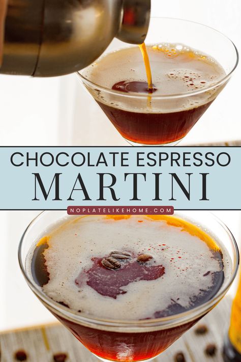 Chocolate Espresso Martini Recipe, Coffee Martini Recipe, Chocolate Espresso Martini, Coffee Martini, After Dinner Cocktails, Espresso Martini Cocktail, Alcoholic Drink Recipes, Espresso Martini Recipe, Martini Recipe