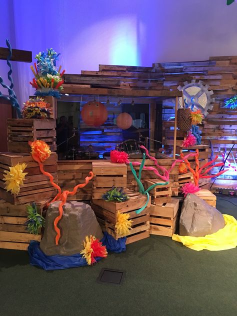 Deep Sea Discovery VBS Deep Sea Vbs Decorations, Deep Sea Discovery Vbs, Vbs Ocean Theme, Ocean Vbs, Scuba Vbs, Vbs Decorations, Sea Holiday, Pirate Theme Party, Vbs 2024