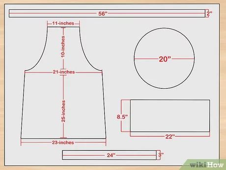 How to Make a BBQ Hat and Apron (with Pictures) - wikiHow How To Make Aprons, Child Apron Pattern, Chef Hats For Kids, Apron Pattern Free, Pola Topi, Chef Clothes, Apron Sewing Pattern, Childrens Aprons, Bbq Apron