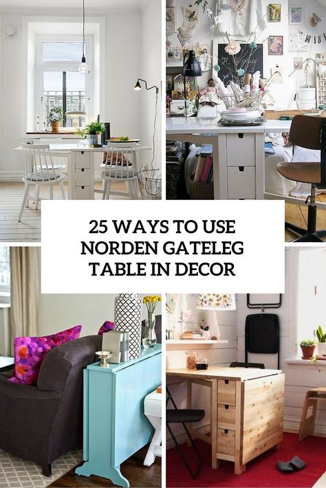 wyas to use norden gateleg table in decor cover Norden Table Hack, Gateleg Table Decor, Norden Gateleg Table Hack, Ikea Norden Table Hack, Ikea Foldable Table, Norden Ikea, Gateleg Table Makeover, Gateleg Table, Ikea Norden Table