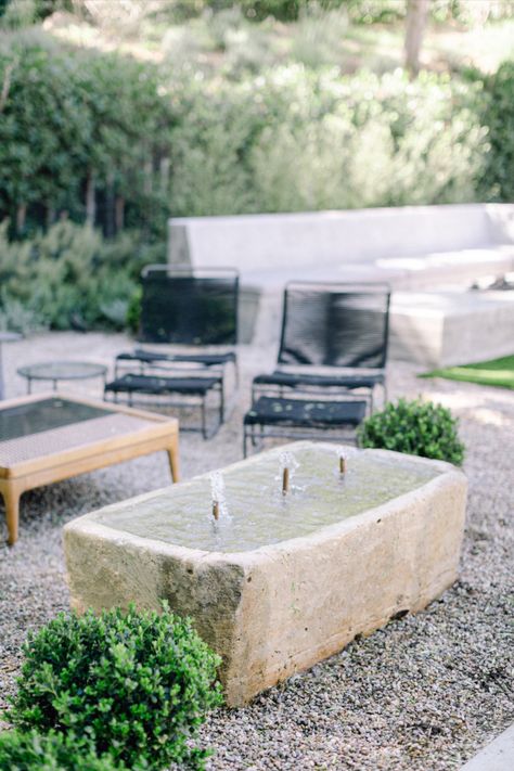 Patio Transformation, Limestone Fountain, Soothing Aesthetic, Outdoor Patio Ideas, Patio Backyard, Backyard Inspiration, Water Features In The Garden, Mediterranean Garden, Backyard Inspo