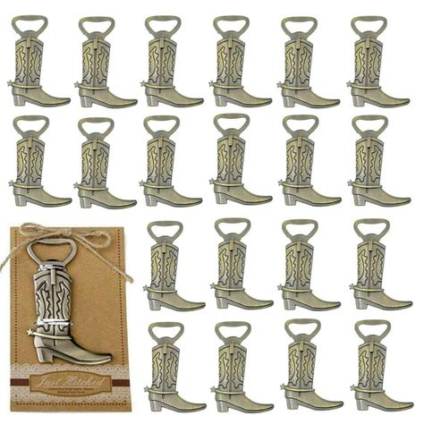 PRICES MAY VARY. Materials: made of high quality metal alloy, Size: 3.2*1.6*0.1 inches Function: open the bottle cap, and use as party favor for wedding birthday shower themed party, creative and cute cowboy boot design make this bottle opener be a nice home decoration. Widely used: perfect for wedding, parties, crafters, DIY projects, man caves, bars, game room and restaurants. Potable: perfect size Airplane bottle opener can be used in office, at home or travel, you can take where you want to Western Themed Wedding Decorations, College Grad Party Favors, Cowgirl Bridal Shower Ideas, Useful Wedding Favors For Guests, Wine Bottle Wedding Decor, Boot Bottle Opener, Western Party Favors, Rustic Wedding Party Favors, Airplane Bottle Opener