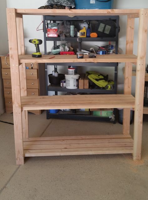 Diy Canning Shelves, Canning Shelves, Basement Shelving, Square Shelves, Garage Organization Shelves, Shelving Diy, Diy Canning, Booth Setup, Pallet Projects Easy