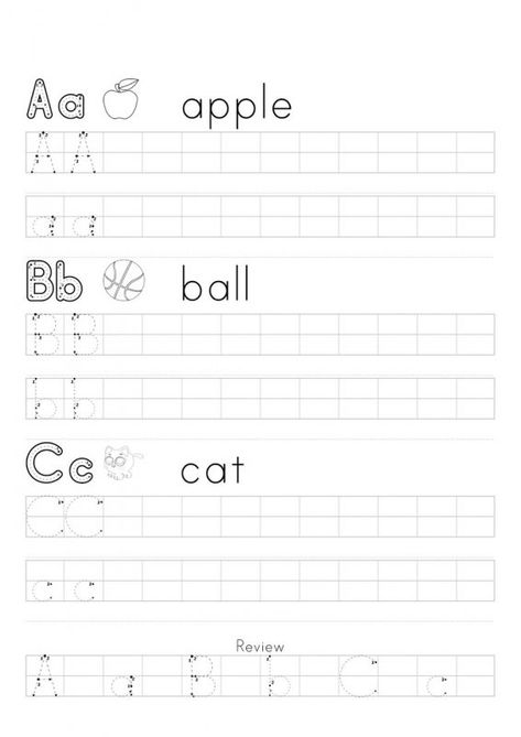 a b c tracing worksheets practice