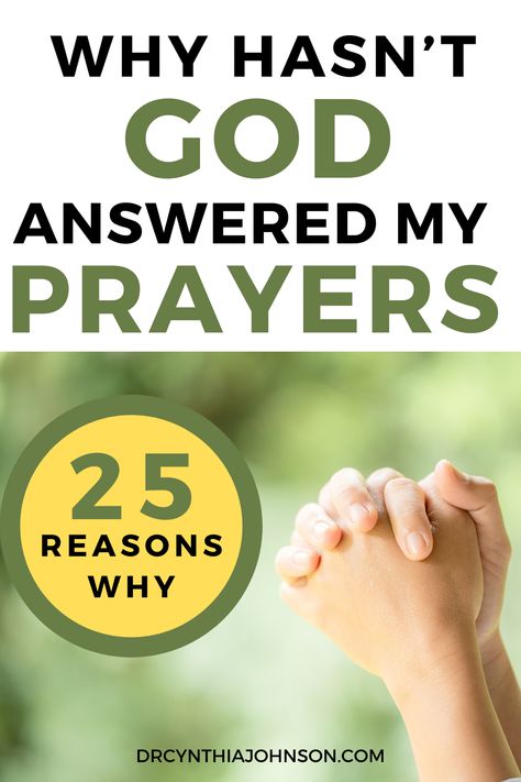 “Why hasn't God answered my prayer?” “What is stopping the answer to my prayers?” “Does God even hear me?” Here are 25 possible reasons.  #answeredprayer #prayer #faith #spiritualgrowth #chrisitanliving #answers God Answered My Prayers, Holy Spirit Prayer, God Answers Prayers, Unanswered Prayers, Fervent Prayer, Faith Healing, Prayer Bible, My Prayer, Bible Love