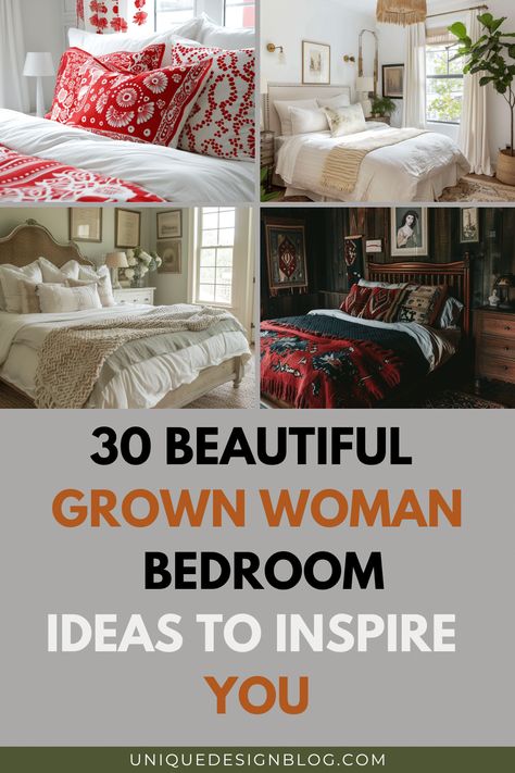 30 Beautiful Grown woman bedroom ideas to inspire you Bedroom Ideas For Women In 30's, Bedroom Inspirations Colors, Bedroom Decor For Small Rooms Women, 50s Bedroom Ideas, Bedroom Inspirations Ikea, Bedroom Inspirations Teal, Craftsman Bedroom Ideas, Bedroom Inspirations Men, Bedrooms For Women