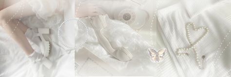 Soft White Header, Angelcore Header, Aesthetic White Header, White Coquette Header, Header Pinterest, White Aesthetic Header, Coquette Header, Y2k Header, White Header