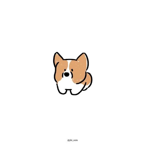 コーギー#dog #drawing Drawing Corgi Dog, Dogs Drawing, 심플한 그림, Posca Art, 강아지 그림, Little Drawings, Cute Drawing, Daily Drawing, Mini Drawings