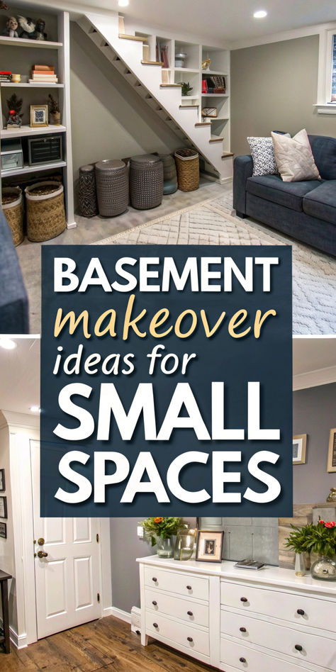 Description: Transform your small basement into a modern masterpiece! Discover creative design tips that blend style and functionality for a space you'll love. #BasementGoals #ModernMakeover #SmallSpaceDesign Section Off Basement Ideas, Decorate Small Basement, Finishing Small Basement, Fun Basement Ideas Wall, Basement Apartment Renovation, Basement Into Studio Apartment, Living In A Basement, One Room Basement Ideas, Small Basement Renovations On A Budget