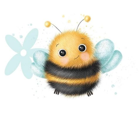 Bumble Bee Illustration, Woodland Animal Wall Art, Handmade Greeting Card Designs, Bee Artwork, Bee Illustration, Cute Animal Illustration, Funny Birds, Bee Art, Bees Knees