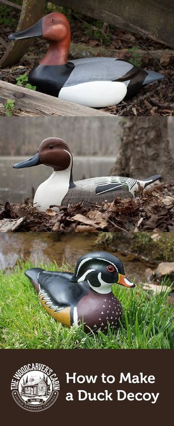 How to Make a Duck Decoy | Wood Carving | The Woodcarver's Cabin Power Wood Carving, Wood Whittling, Duck Stuff, Duck Blind, Dad Crafts, Decoy Carving, Hunting Stuff, Whittling Projects, Chainsaw Carvings