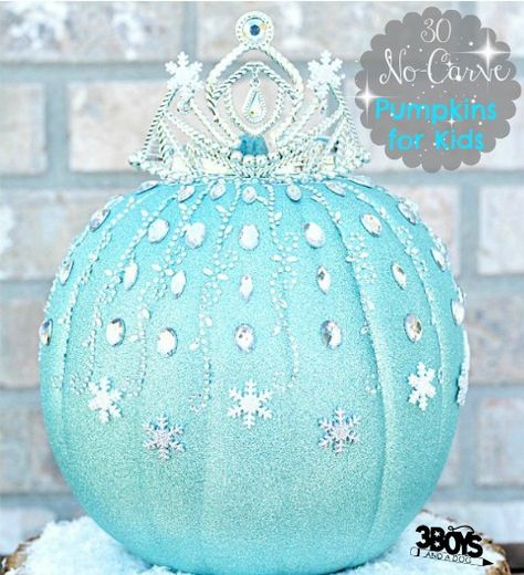 Elsa Pumpkin, Olaf Pumpkin, Pumpkin Fairy, Frozen Pumpkin, Halloween Decor Diy, No Carve Pumpkin Decorating, Disney Pumpkin, Pumpkin Contest, Pumpkin Decorations