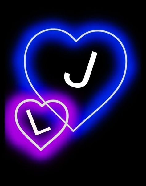 J X L, J With A Heart, I Heart J, I Love J, Logo Gallery Art, Black And Purple Wallpaper, J Names, Pink Canvas Art, L Wallpaper