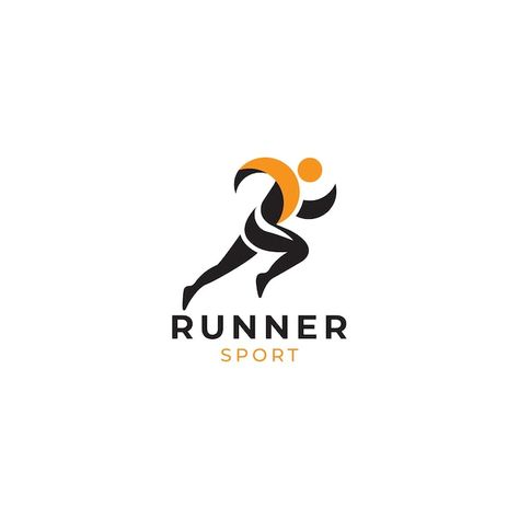 Running athlete logo design sprint or tr... | Premium Vector #Freepik #vector Logos, Running Logo Design Sports, Tr Logo Design, Athletic Logo Design, Athlete Logo, Running Athlete, Marathon Logo, Run Logo, Running Logo