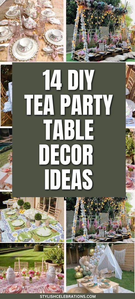 14 DIY Tea Party Table Decor Ideas Hi Tea Decorations Table, Mother’s Day Tea Party Centerpieces, Diy Afternoon Tea Ideas, Set Table For Tea Party, Easy Tea Party Table Decorations, Mixed China Tea Party, Easter Tea Party Decorations, High Tea Kitchen Tea Ideas, French Style Tea Party