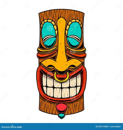 Painted Tiki Faces, Tiki Pole, Surfer Party, Tiki Masks, Tiki Tattoo, Palm Art, Tiki Faces, Tiki Man, Jaguar Animal