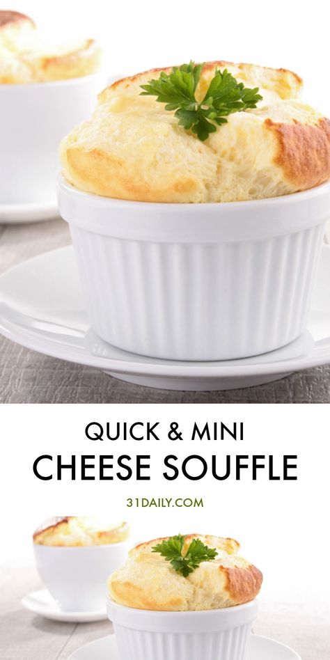 Cheese Souffle Recipe, Souffle Recipes Easy, Cheese Souffle Recipes, Souffle Recipe, Cheese Souffle, Souffle Recipes, Vegetarian Entrees, Cooking For One, Trifle