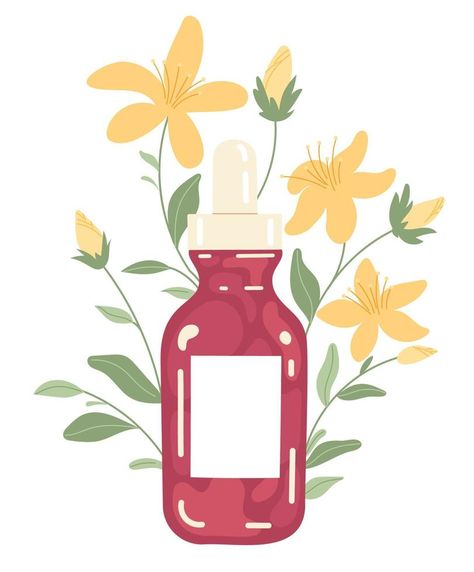 Bottle of oil with a dropper. Skin care product. Essential Oils Drawing, Hair Oil Bottle Design, Skin Care Bottle, Oil Illustration, Cartoon Faces Expressions, Skin Care Pictures, Vector Nature, Bottle Images, Hair Illustration