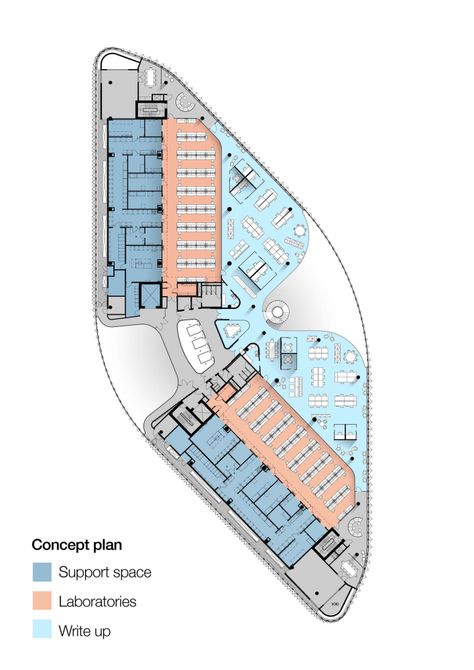 South Australian Health and Medical Research Institute / Woods Bagot Hospital Design Architecture, Woods Bagot, Church Building Design, Hotel Floor Plan, Hospital Architecture, Ship Building, Healthcare Architecture, Architecture Presentation Board, Hotel Plan