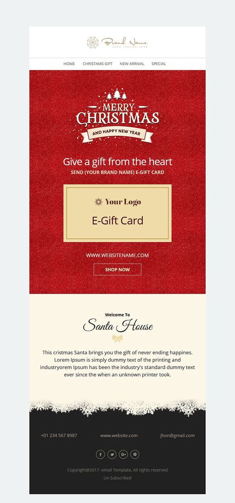 19 Christmas Email Templates & Newsletter Templates. Litmus Tested, Mailchimp Ready | Bypeople Christmas Mailer Design, Christmas Emailer Design, Christmas Email Marketing Design, Christmas Email Campaign, Gift Card Email Design, Holiday Newsletter Design, Christmas Email Template, Restaurant Email Design, Christmas Newsletter Design