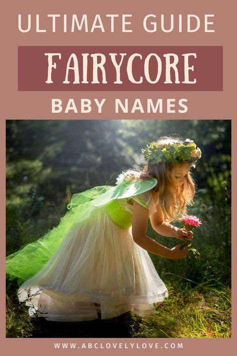 2024 Baby Names List: Ultimate Guide to Fairycore Names for Girls & Boys. The names in this post are fit for a fairytale! You'll definitely want to save this one for later. Fairycore Names, Baby Names 2023, Baby Names List, Mystical Names, Fairy Names, Girl Names With Meaning, Famous Fairies, Names For Girls, Names List