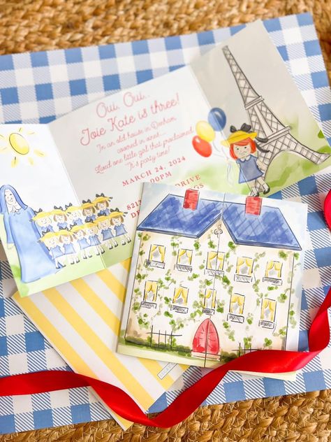 Madeline Baby Shower Theme, Eloise At The Plaza Party, Madeline Birthday Party Theme, Madeline Birthday Party, Madeline Nursery, Madeline Party, House In Paris, Paris Birthday Parties, Jasmine Birthday