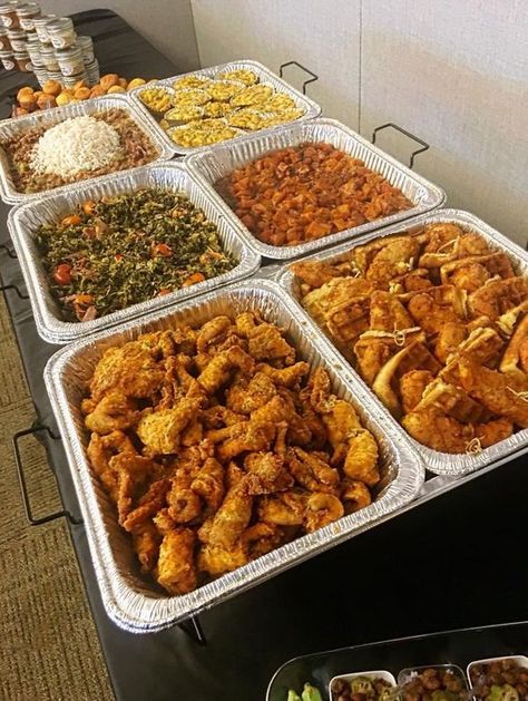 Soul Food Plates For Sale, Food Plates For Sale Ideas, Soul Food Catering, Wedding Buffet Food, Different Foods, Party Food Buffet, Soul Food Dinner, Think Food, Buffet Food