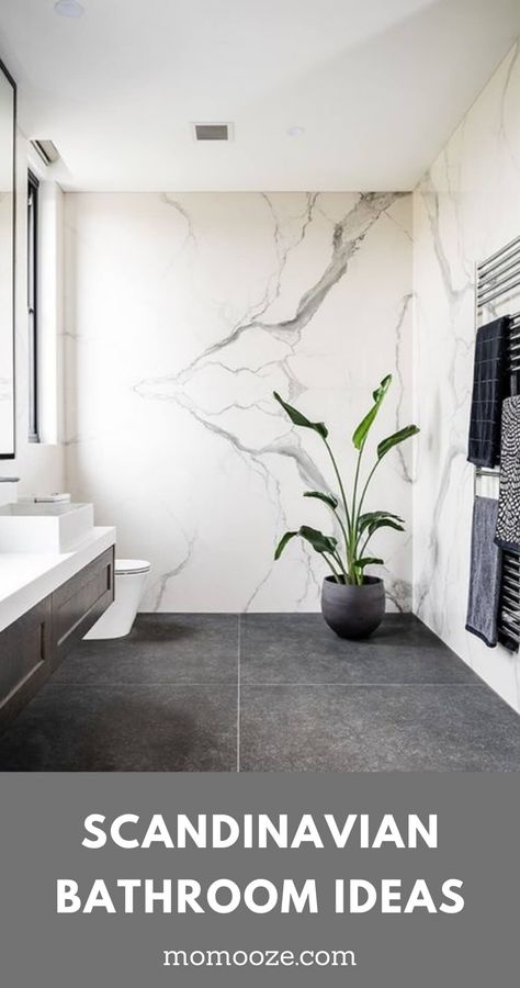 Scandinavian Bathroom Ideas, Bathroom Scandinavian Style, Scandinavian Bathroom Design Ideas, Modern Scandinavian Bathroom, Large Tile Bathroom, Minimal Bathroom Design, Scandi Bathroom, Scandinavian Bathroom Design, Minimalist Small Bathrooms