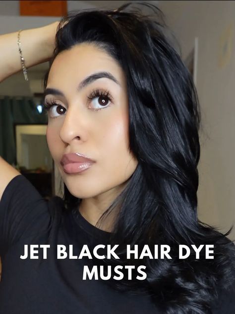 20 top Jet Black Hair ideas in 2024 Best Black Hair Color, Brown To Black Hair Before And After, Black Box Hair Dye, Blueish Black Hair, Jet Black Hair Aesthetic, Short Jet Black Hair, Mid Length Black Hair, Dimensional Black Hair, Jet Black Hair Dye