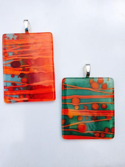 Glass Fusing Jewelry, Glass Fusion Earrings, Microwave Fused Glass Jewelry, Fused Glass Art Jewelry, Earrings Fuzed Glass, Glass Pendent, Glass Fusion Jewelry Pendant Necklace, Alcohol Ink Glass, Fused Glass Jewelry Dichroic