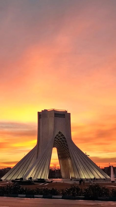 Azadi Tower | Tehran | Iran Iran Aesthetic Wallpaper, Azadi Tower Tehran, Iran Wallpaper, Iran Aesthetic, Azadi Tower, Iranian Flag, Free Iran, Afghanistan Culture, Iran Flag