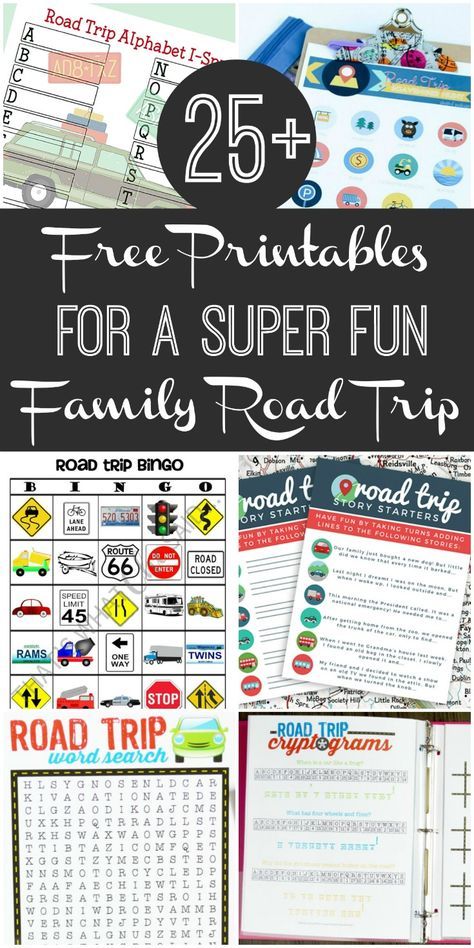 Family Road Trip Survival Guide: Free Printables to make the long drive more fun. Games, activities, ideas for the whole family to enjoy in the car! Car Game Printables, Road Trip Car Games Family Travel, Roadtrip Printables For Kids, Car Travel With Kids, Road Trip Journal Ideas, Road Trip Bingo Printable Free Prints, Travel Games For The Car, Free Road Trip Printables, Road Trip Ideas For Kids