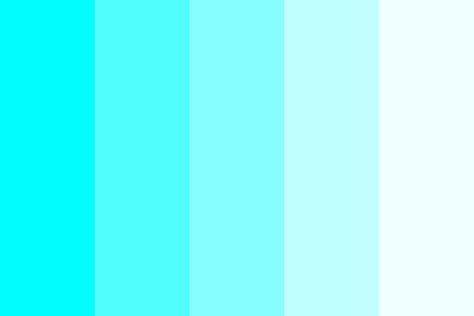 Neon Cyan Color Palette Cyan Color Aesthetic, Cyan Color Palette, Neon Colour Palette, Cyan Color, Cyan Colour, Oc Stuff, Blue Eyeshadow, Mint Color, Neon Color