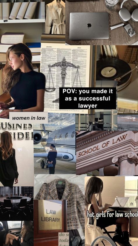 #lawyerlifestyle #rich Empowerment Wallpaper, Motivational Collage, Law School Motivation, Motivational Quotes Women, Women In Charge, Study Goals, Boss Vibes, Law School Life, Law School Inspiration