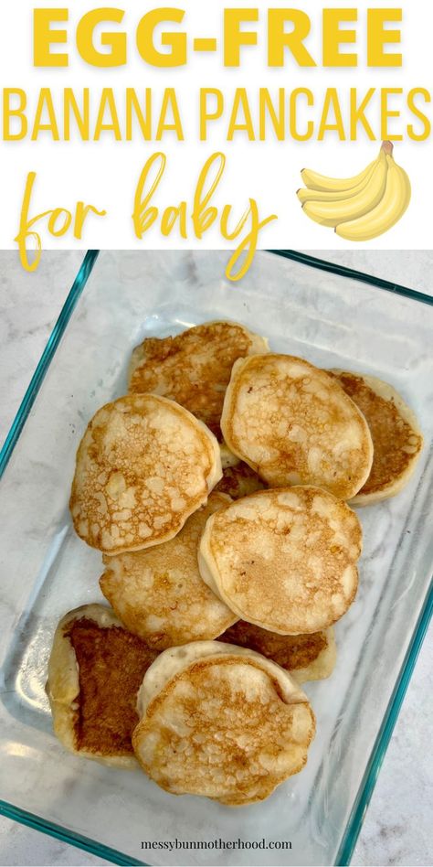 egg free banana pancakes Pancakes For 7 Month Old, Healthy Banana Pancakes No Eggs, Food Ideas For Infants, Infant Banana Pancakes, Banana Oatmeal Pancakes For Baby, Pumpkin Baby Pancakes, Pancakes Without Eggs Recipes, Egg Free Baby Pancakes, Blw Eggs 6 Months