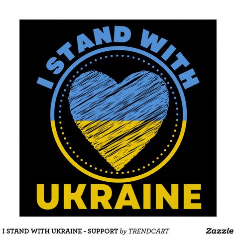 I STAND WITH UKRAINE - SUPPORT POSTER Stand With Ukraine Poster, Protest Posters, Russia Flag, Support Ukraine, Stand With Ukraine, Ukraine Flag, Gratitude Quotes, I Stand, Create Sign