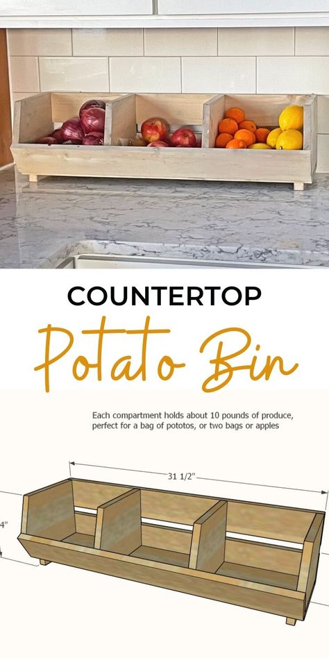 Potato Bin, Wood Boards, Diy Wooden Projects, Ideas Craft, Free Plans, Wooden Projects, Furniture Bedroom, Storage Diy, Diy Furniture Projects