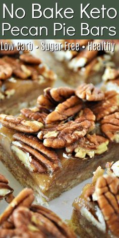 Keto Pecan Pie Bars, Low Carb Pecan Pie, Pecan Pie Bars Easy, Keto Quiche, Keto Pecan Pie, Bars Dessert, Low Carb Backen, Keto Bars, Breakfast Low Carb