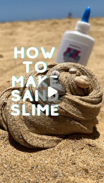 Home Made Slime For Kids, Beach Slime, Beach Sand Crafts, How To Make Sand, No Bake Dog Treats, Borax Slime, Sand Slime, Steam Table, Slime No Glue