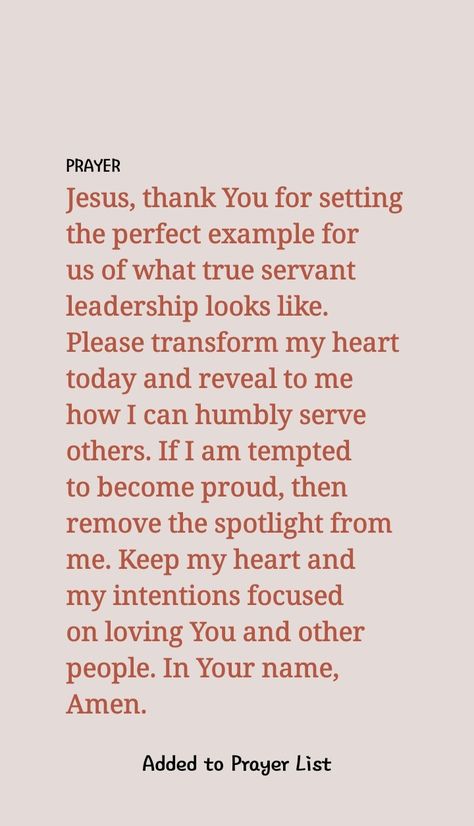 Prayers For Leadership, Servant Leadership, Prayer For Guidance, Bedtime Prayer, Everyday Prayers, Womens Bible Study, Give Me Jesus, Christian Motivation, Prayer Scriptures