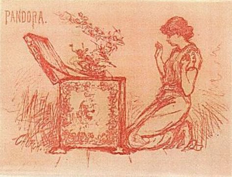 Pandora's Box Tattoo, Pandora's Box Art, Roman Myth, Art 101, Wonder Book, Antique Illustration, Jack In The Box, Greek Myths, Affordable Art