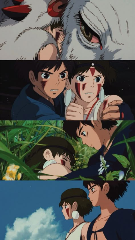 Princess Mononoke Wallpaper Aesthetic, Princess Mononoke Prince Ashitaka, Princess Mononoke Scenes, Princess Mononoke And Ashitaka, Prince Mononoke, Princess Mononoke Aesthetic, Ashitaka And San, Princess Mononoke Ashitaka, Mononoke Wallpaper