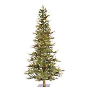 Vickerman Co. Ashland Fir 60'' Artificial Christmas Tree with Clear Lights Natal, Led Christmas Tree Lights, Faux Christmas Trees, Christmas Classics, Pine Cone Christmas Tree, Fir Christmas Tree, Pre Lit Christmas Tree, Wood Trunk, Cone Trees