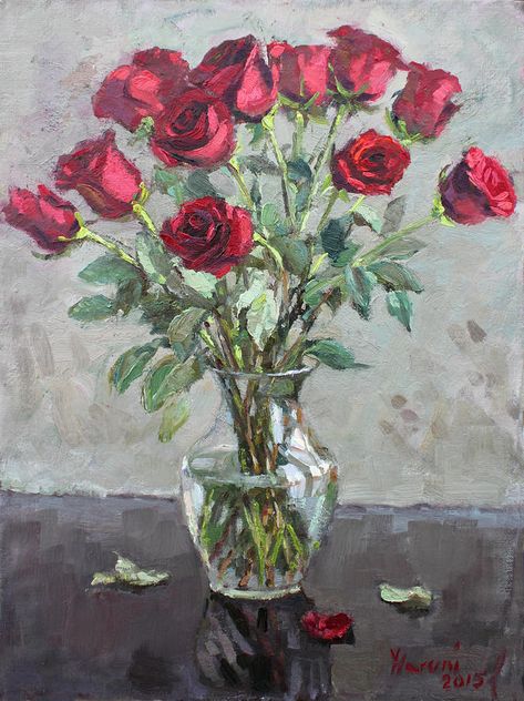 Red Roses Art, Roses And Violets, Painting The Roses Red, Roses Art, Rose Oil Painting, Roses Drawing, Rose Art, Rose Painting, Floral Painting